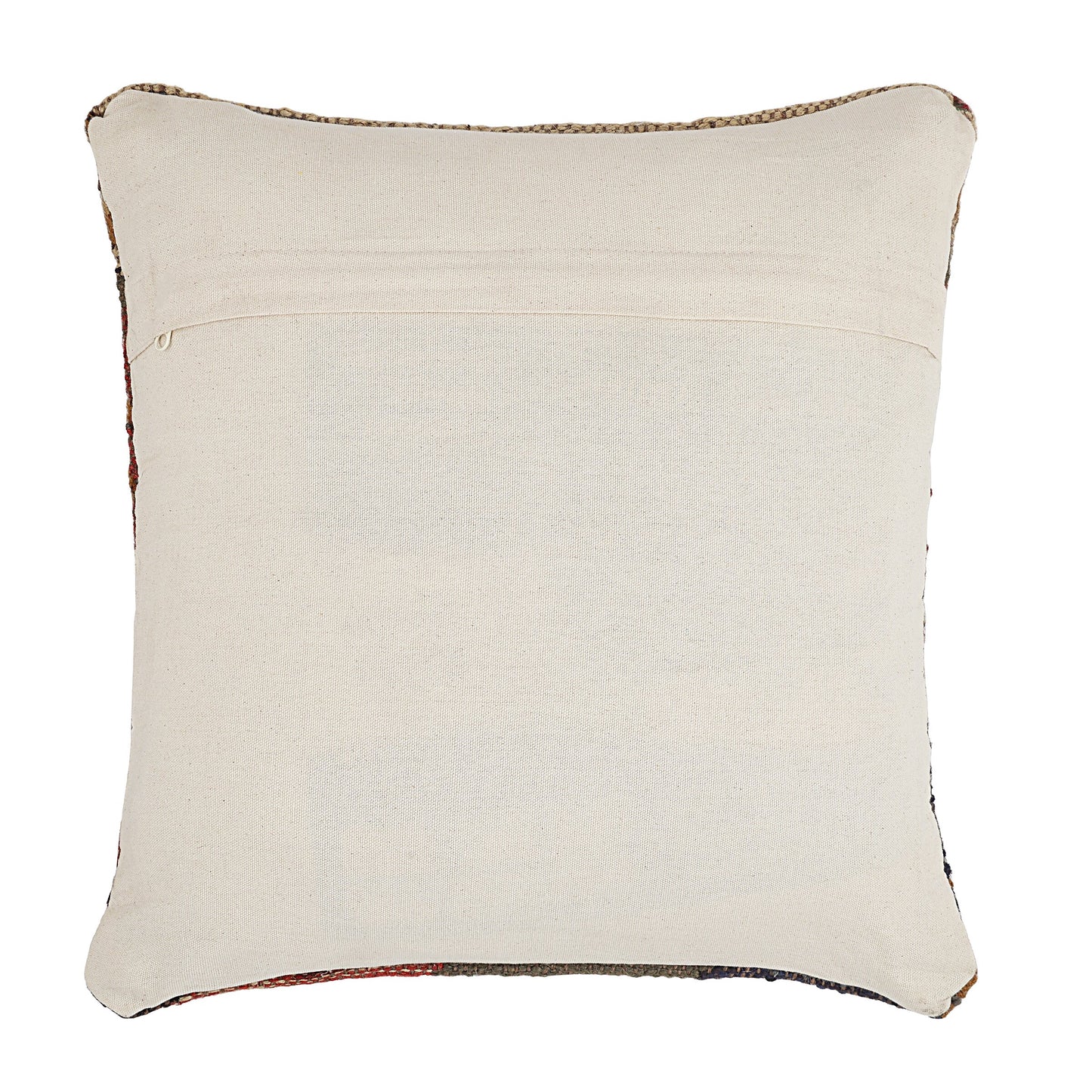 Schlichte Rückseite der Kissenhülle Kilim Desert mit Reißverschluss