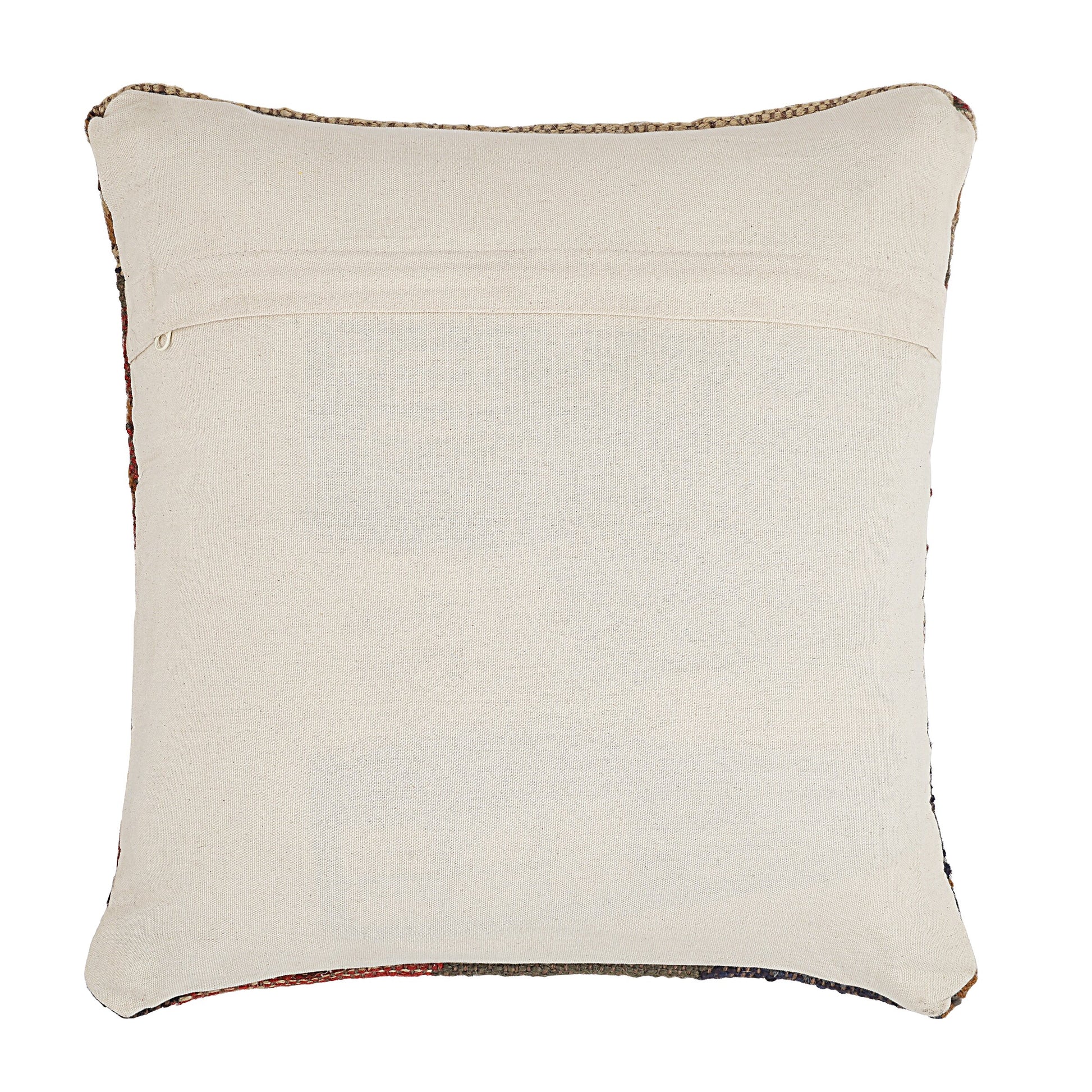 Schlichte Rückseite der Kissenhülle Kilim Desert mit Reißverschluss
