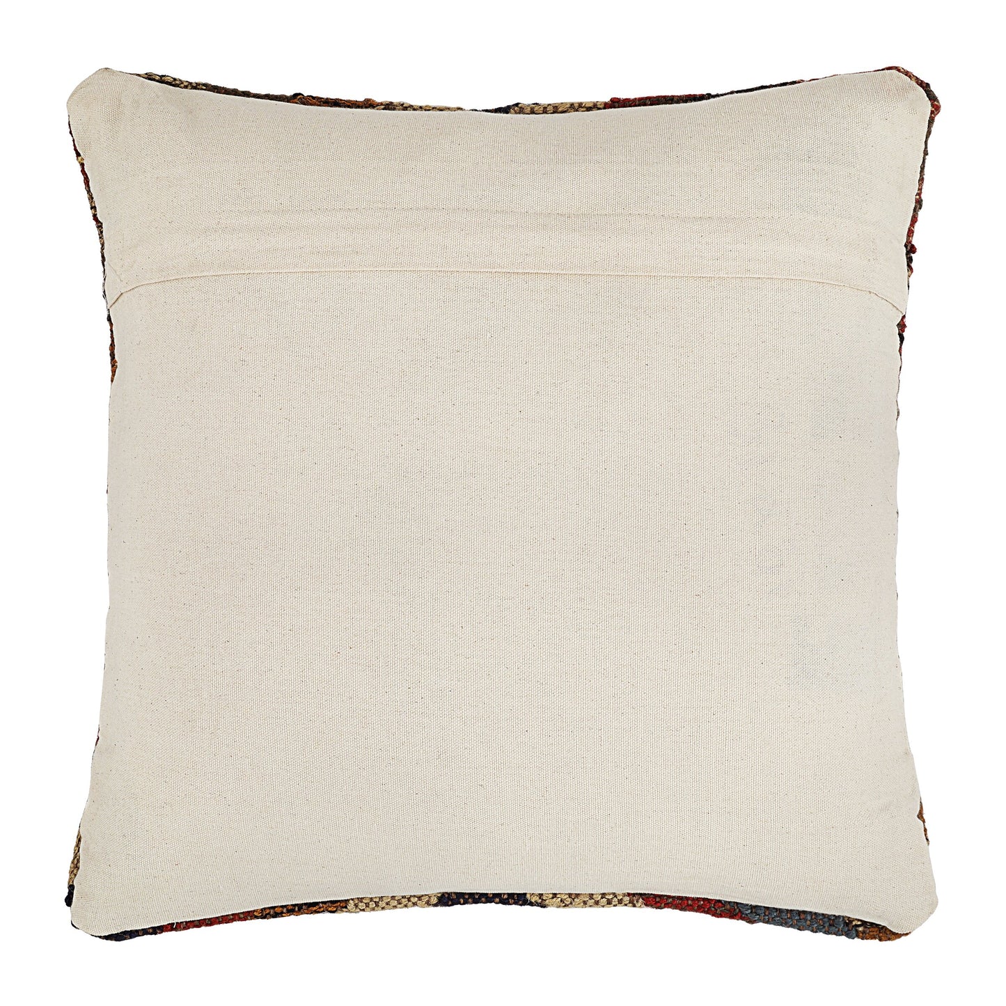 Schlichte Rückseite der Kissenhülle Kilim Ember mit Reißverschluss